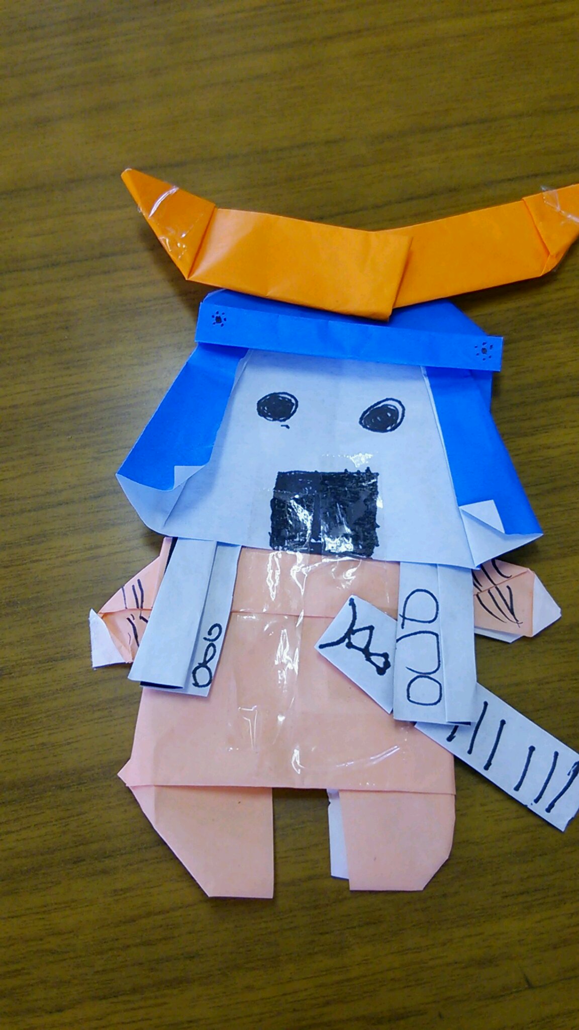 北浜学童 キャラクター折り紙 高砂キッズ スペースの子育てブログ